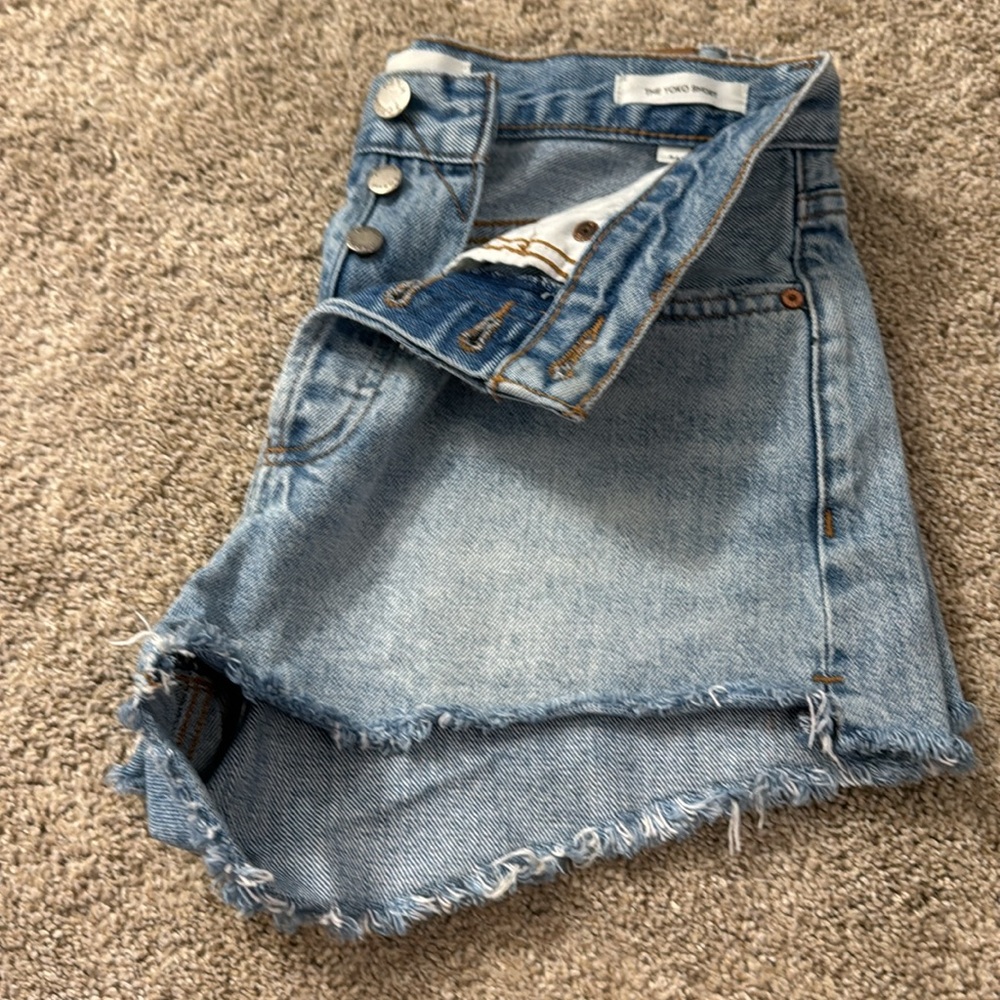 Denim Forum - mid rise shorts - 26